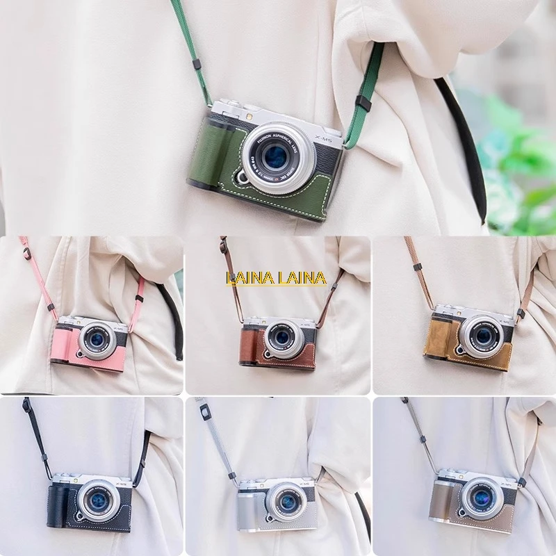 funda-de-cuero-genuino-para-camara-fotografica-caja-con-agarre-para-fuji-fujifilm-xm5-x-m5-funda-protectora-con-asa-y-base-accesorios