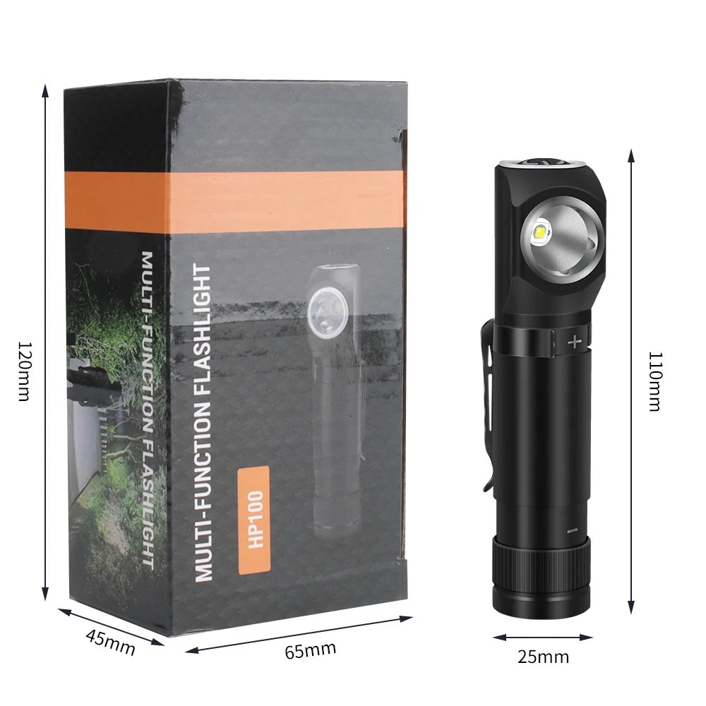 Imagem -06 - Boruit Hp100 Led Farol 1000lm Usb tipo c Recarregável 18650 Lanterna com Ímã Cauda Pesca Acampamento Cabeça Tocha