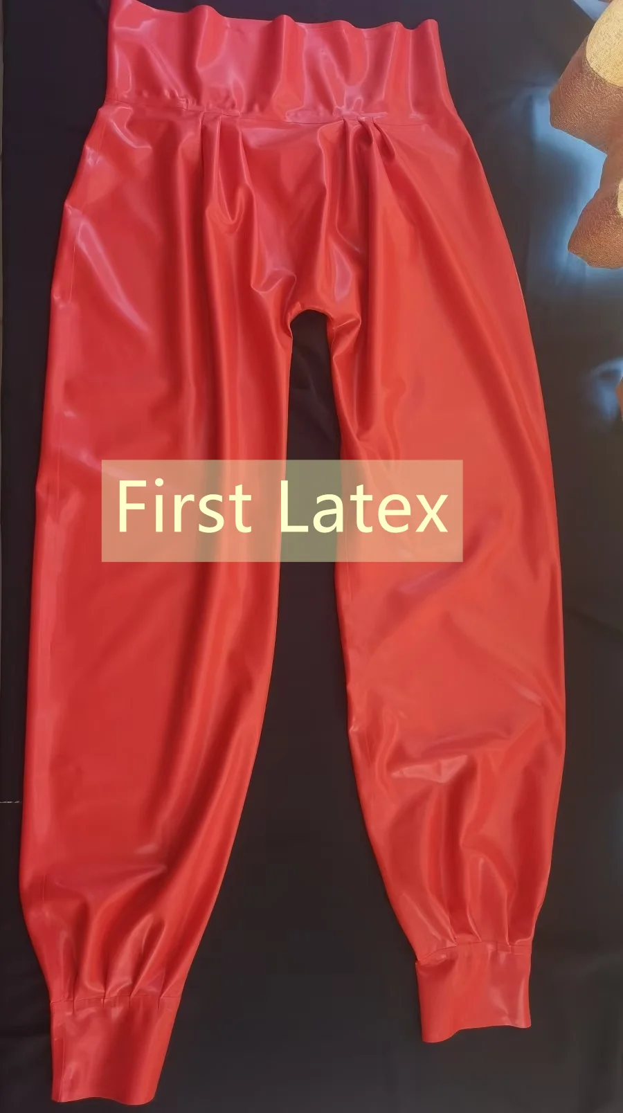 

Handmade Women Natural Latex Cargo Pants Harem Pants Lantern Leggings Bloomers Ladies Rubber Trousers Streetwear Halloween Party