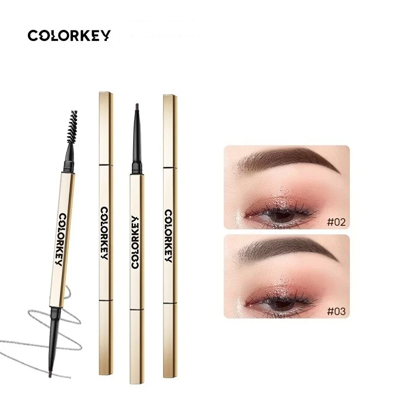 COLORKEY-Crayon à sourcils en forme de triangle, stylo de maquillage pour les yeux, étanche et durable, pour les touristes