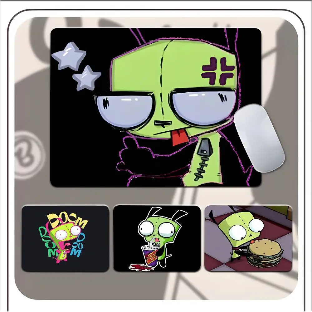 Green Invader ZIM Anime Small Mousepad Keyboard Pad Laptop Cushion Non-slip Deskpad