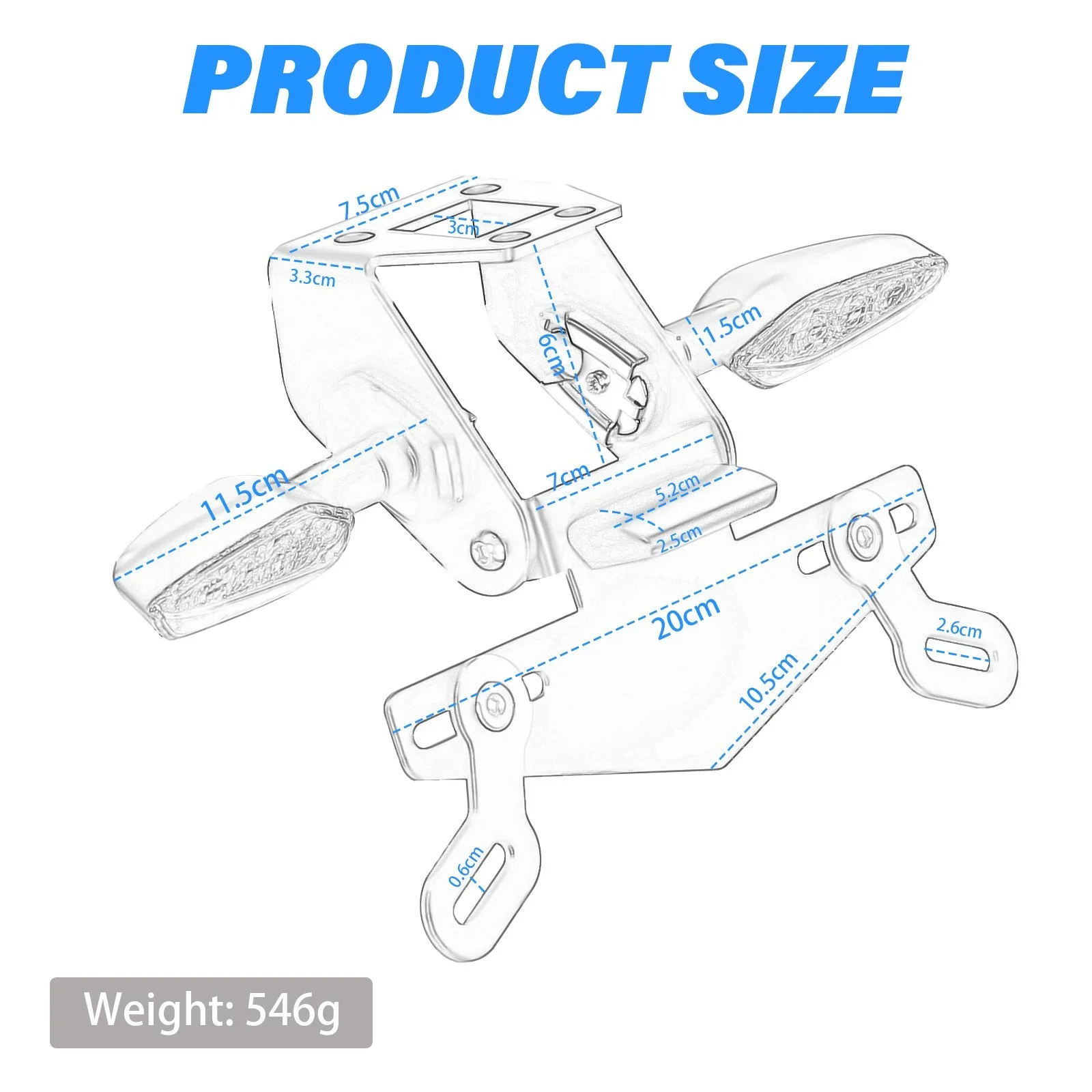 NINJA 500 Fender Eliminator LED Turn Signal For KAWASAKI NINJA 400 Z500/400 Z300 Accesorios Moto License Light/Numbe Plate Light