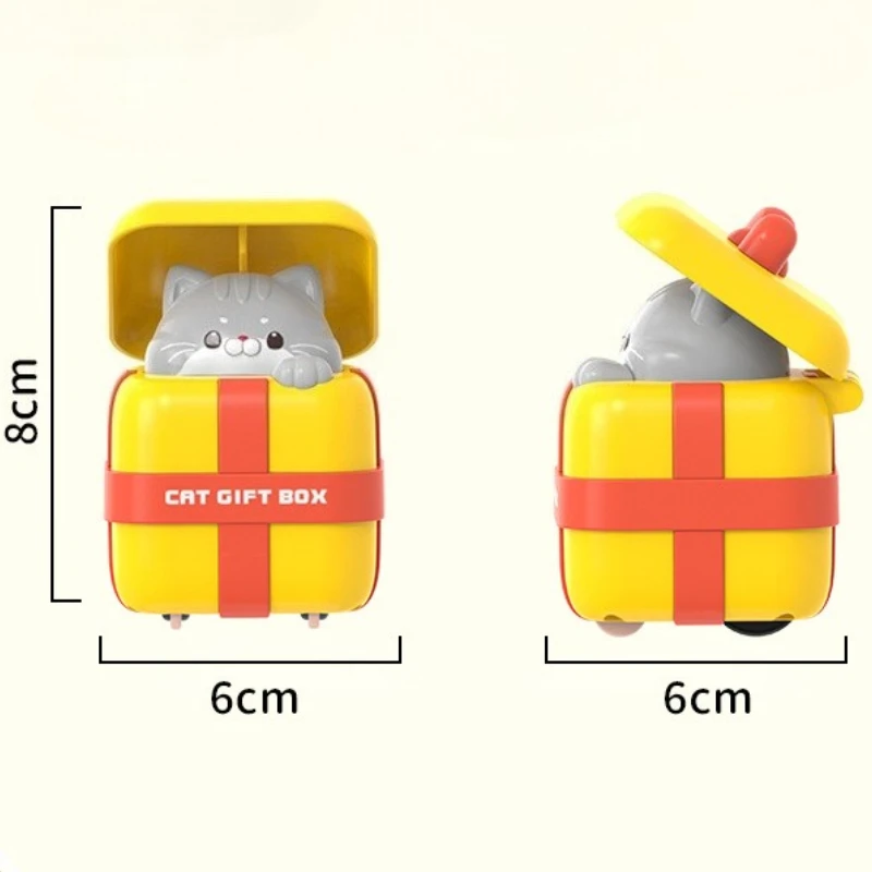 Tirare indietro il modello di camion animale del fumetto del veicolo alimentato da inerzia del giocattolo dell'automobile del gatto per il gioco di puzzle della raccolta del regalo di compleanno dei bambini