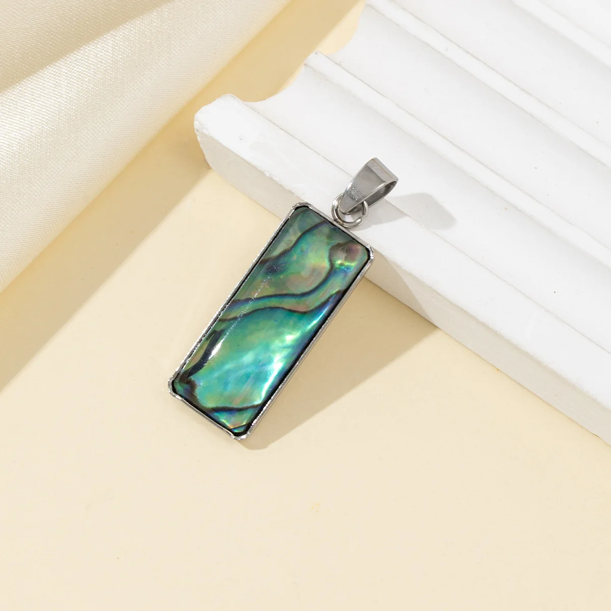 1pcs 36x11mm Natural Colorfu Shell Rectangle Pendant for Women Gift Jewelry Make Supplies DIY Necklace Earrings Accessories