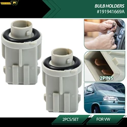 2pcs Side Lamp Light Bulb Holders Auto Interior Signal Lamp Base 191941669A For VW T4 Transporter 1990-2003 Adapter Accessories