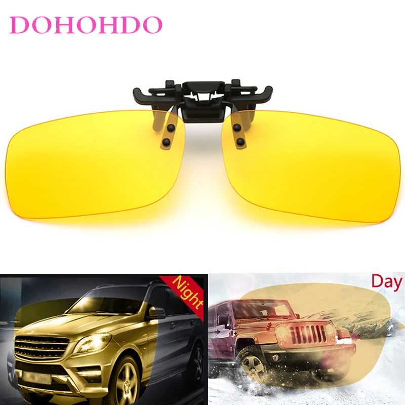 New Brand Designer Night Vision Polarized Drive Clip-On Sunglasses Women Outdoor Sports Anti-Glare Men Goggles Lentes UV400 Очки