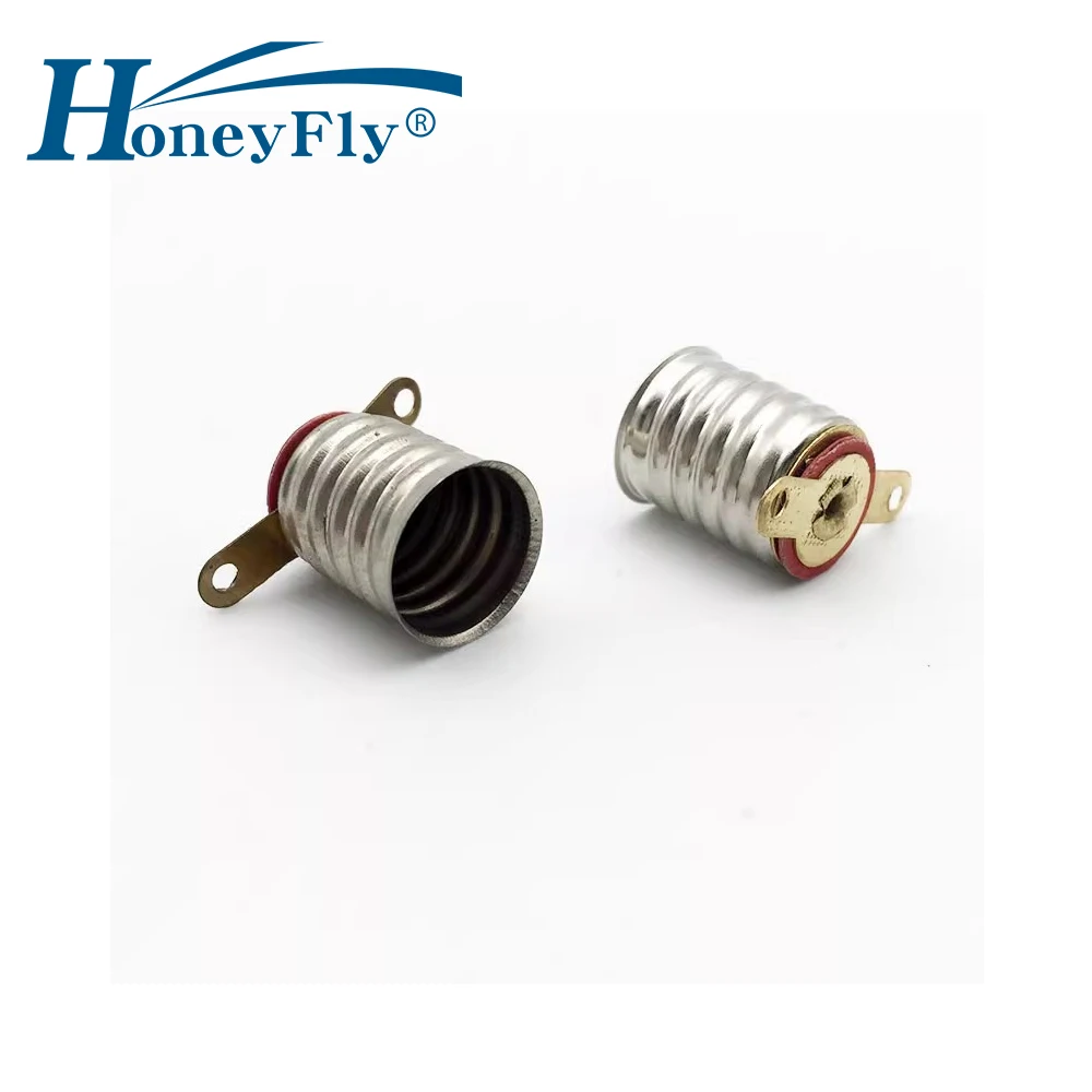 HoneyFly 10pcs E10 Lamp Socket Holder 36V 1A Converter Connector Indicator Lamp Bulb Base Electrical Experiment Course