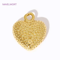 18K Gold Plated Irregular Heart Pendant For Necklace Jewelry Making,Brass Metal Charms DIY Earring Charms Findings Wholesale