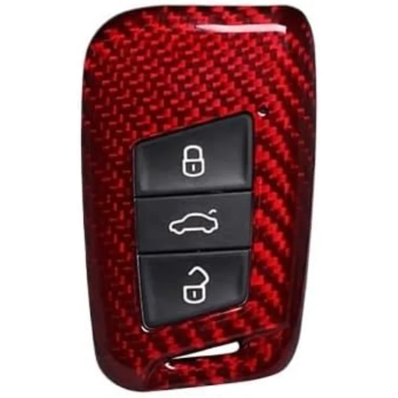 

Carbon Fiber Car Key Shell Cover Case Compatible For VW MAGOTAN Tiguan MK2 2017 2018 2016 Passat B7 B8 CC Compatible For Skoda S