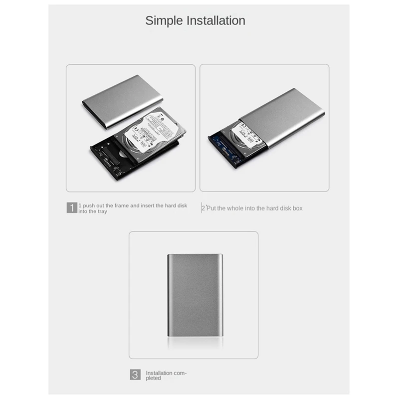 2.5 amaran SATA3 vers USB3. 1 SSD Solide Mécanique Notebook Disque Dur Box Type-C3.1 Mobile Stockage Disque Dur Box