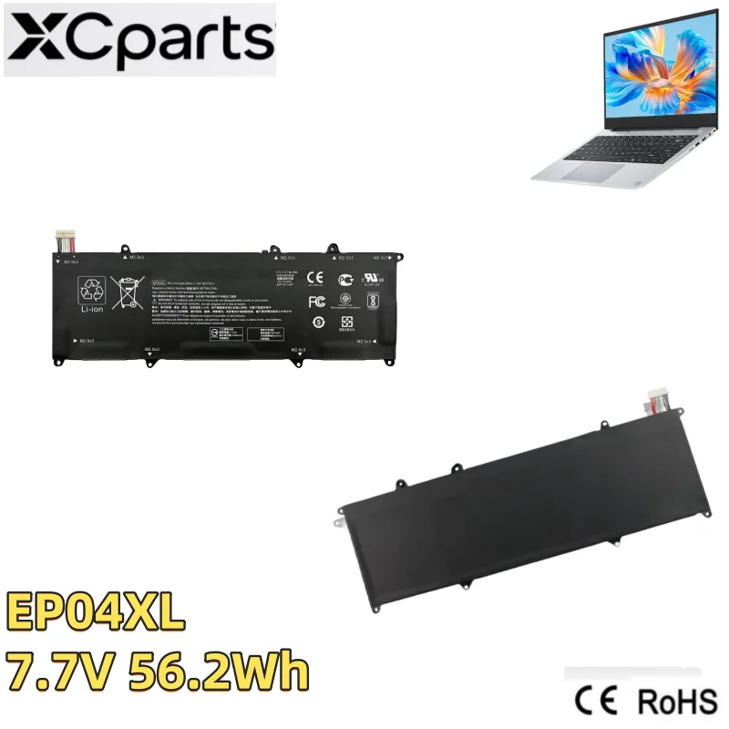 

New 7.7V 56.2Wh 7000mAh EP04XL Laptop Battery For HP Elite Dragonfly G1 G2 HSTNN-DB9J HSTNN-IB8Y L52448-1C1 L52581-005 6Cell