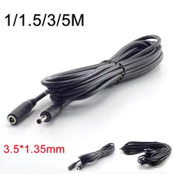 1/3M/5M DC Male Female 5v 12v 24V Power supply Cable Extension Cord Adapter 3.5mmx1.35mm Connector for CCTV Security Camera