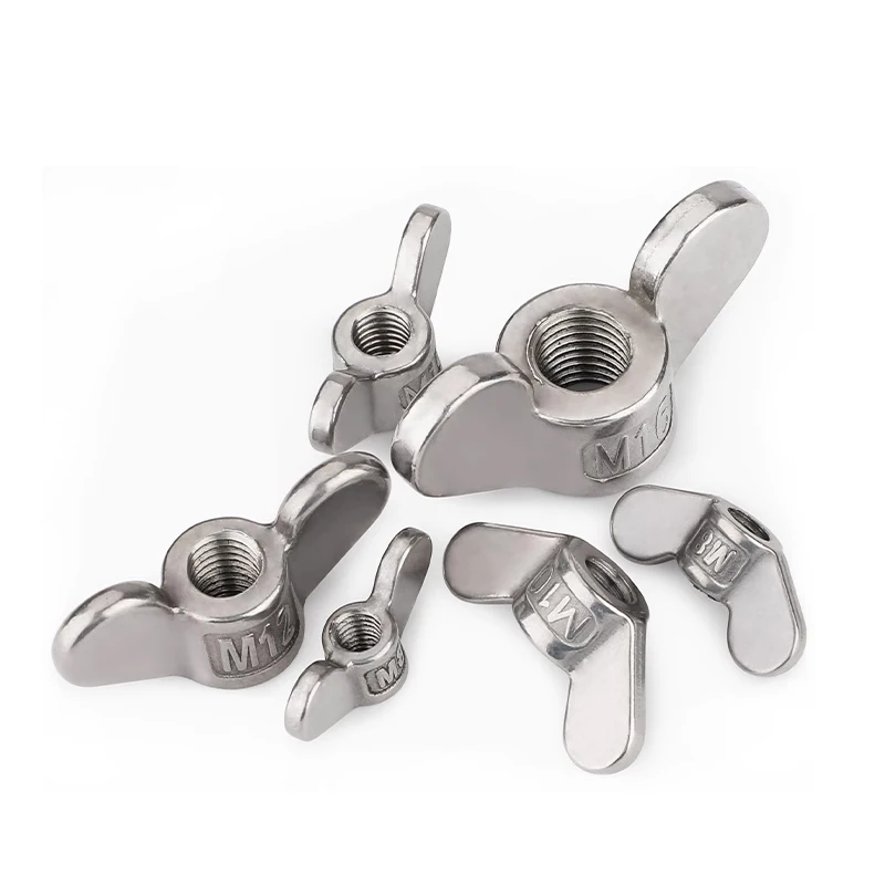 M4 M5 M6 M8 M10 M12 M14 M16 M18 M20 M22 M24 Großohr-Schmetterlingsmuttern 304 Edelstahl Handspannmuttern 1/3/5 Stück – Detail 3