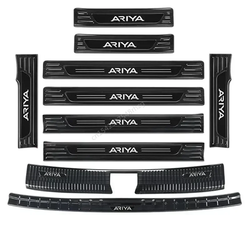 لنيسان ARIYA 2022-2023 اكسسوارات السيارات الفولاذ المقاوم للصدأ عتبة السيارة الحرس لوحة الجذع عتبة الحرس لوحة المضادة للخدش #5