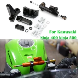 For Kawasaki Ninja 500 2024 - Motorcycle Steering Damper Bracket Ninja 400 2018-2024 CNC Aluminum Steering Damper Stabilizer Kit