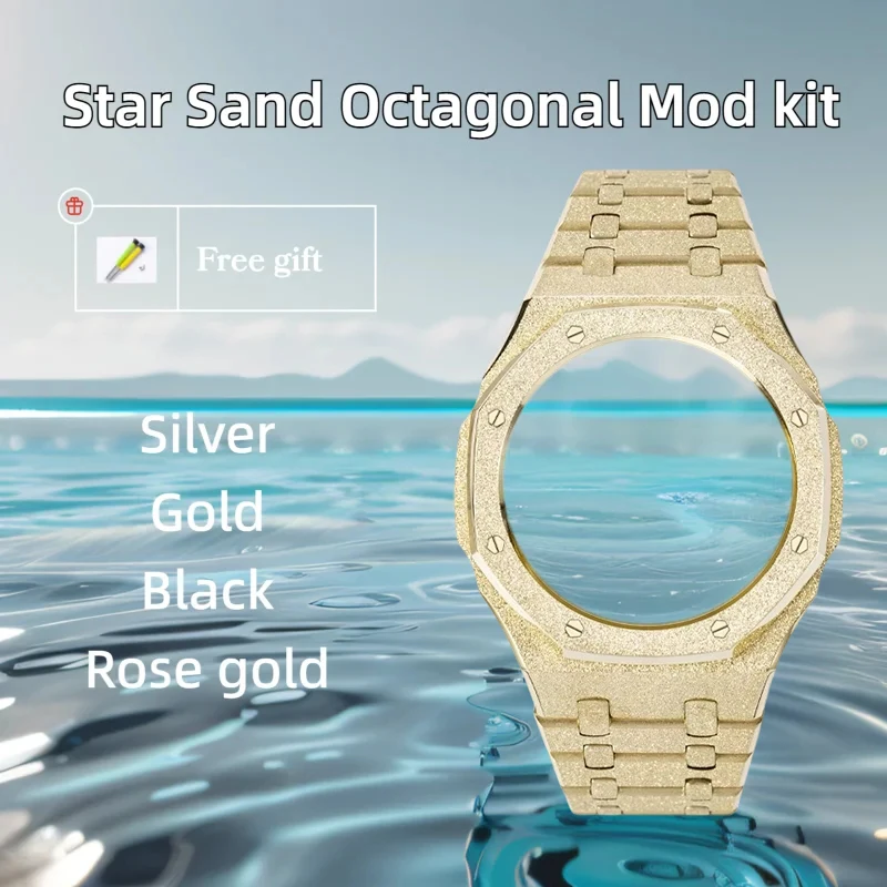 rose-gold-rustic-oak-ga-2100-2110-b2100-gm2100-modified-metal-case-bracelet-casioak-stainless-steel-frost-gold-watch-accessories