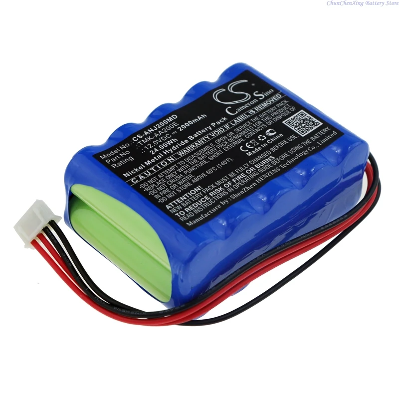 엔젤 AJ5808A AJ5808 +도구용 12.0V 2000mAh 의료용 배터리 TMK-AA200E