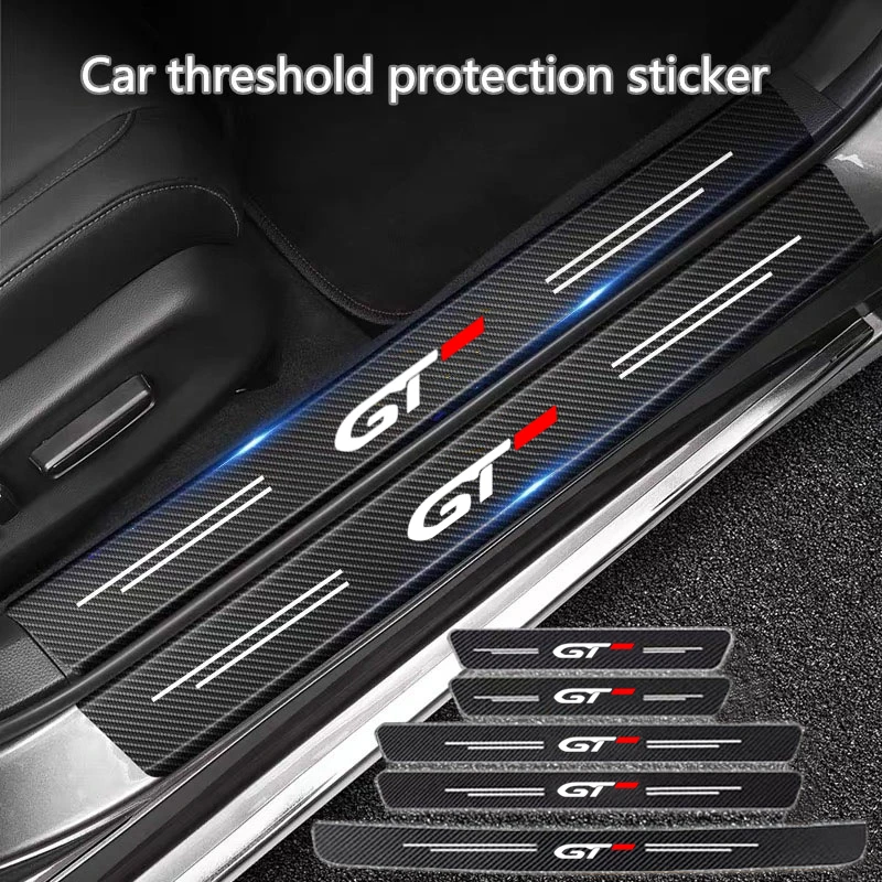 

Carbon Fiber Car Sticker Car Door Trunk Protective Strip Anti Scratch Decal for Peugeot gt gti gtline 508 5008 3008 208 2008 308