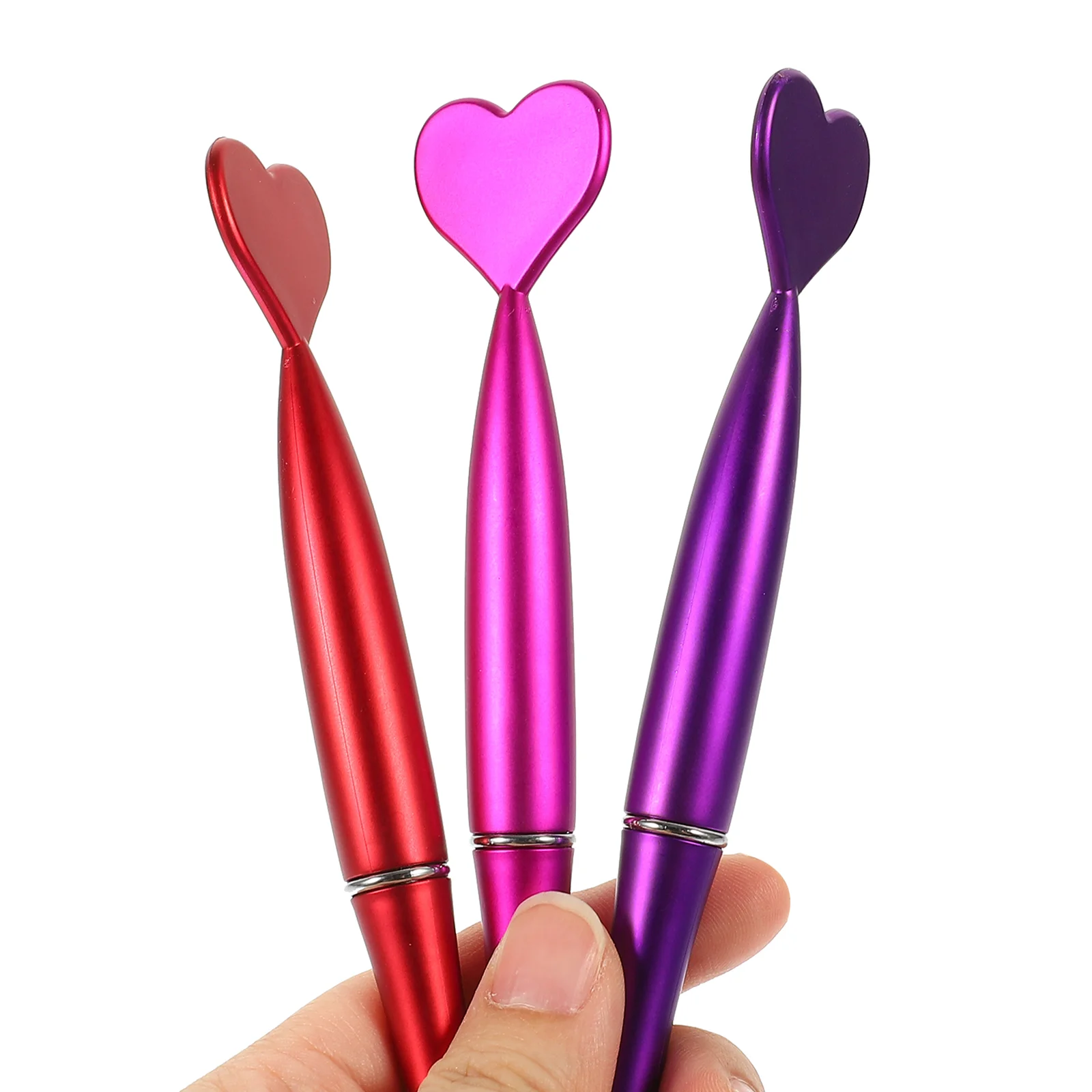 48 Pcs Multifunction Heart Shaped Ballpoint Pen Student Pens Wedding Writing Message Abs Plastic; Pearlescent Paint Portable