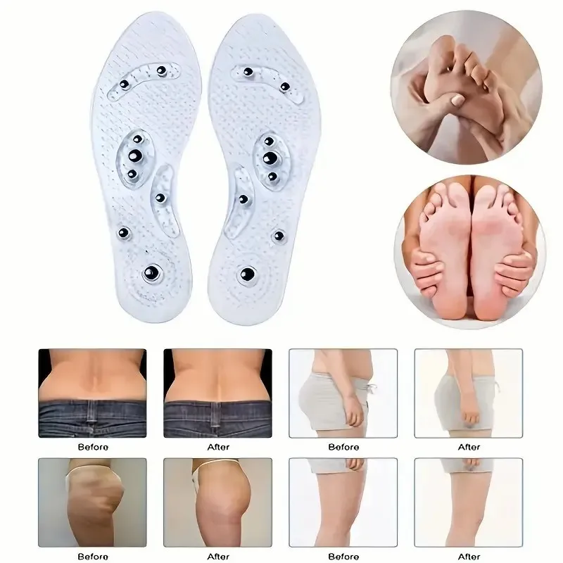 Foot Acupressure Enhanced Massage Insoles Long Lasting Breathable Insoles for Men And Women Massage Transparent Insole