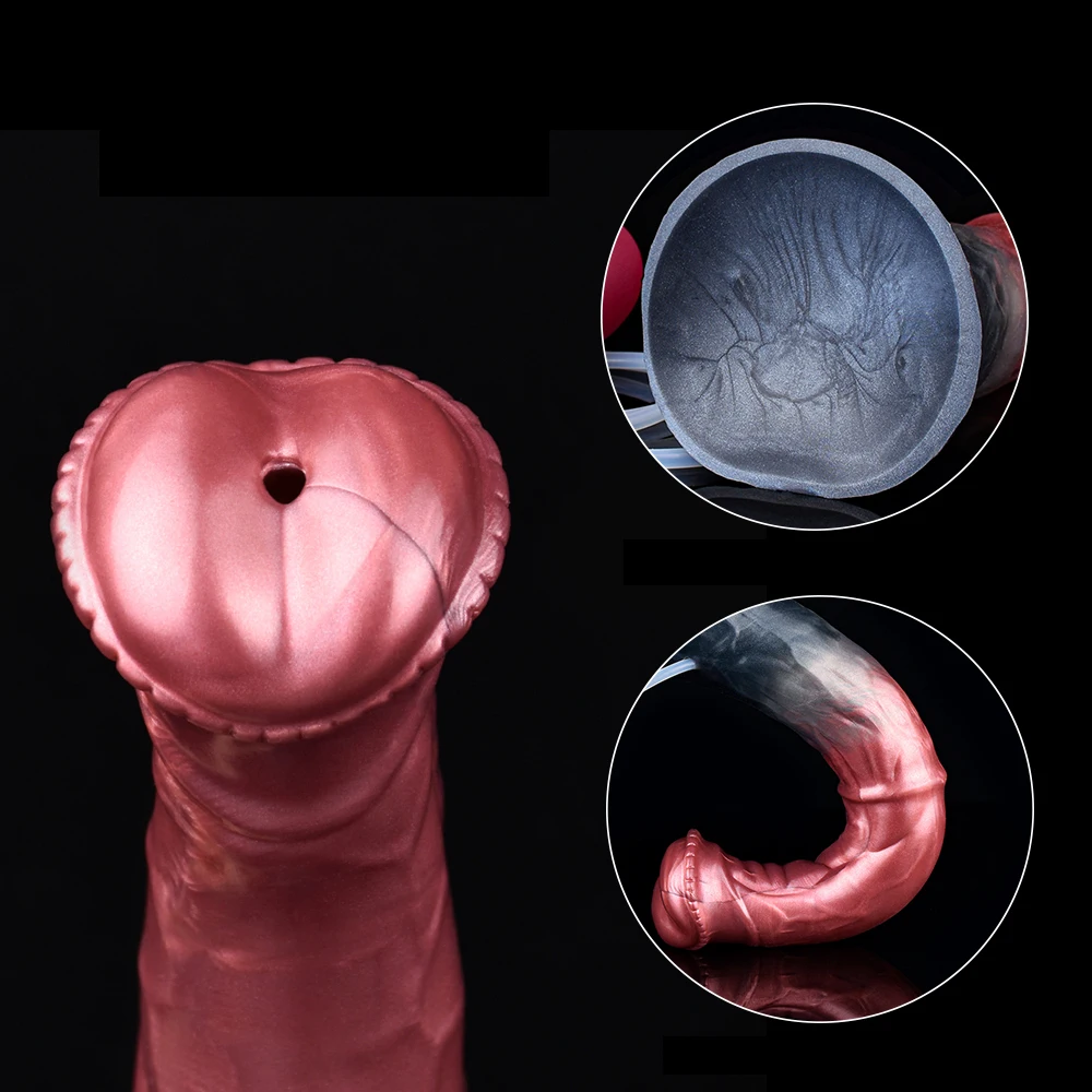 NNSX Realistic Horse Penis Long Squirting Dildo Anal Plug Toys with Suction Cup G-Spot Stimulation Sex Toy For Women Men Couples view 4