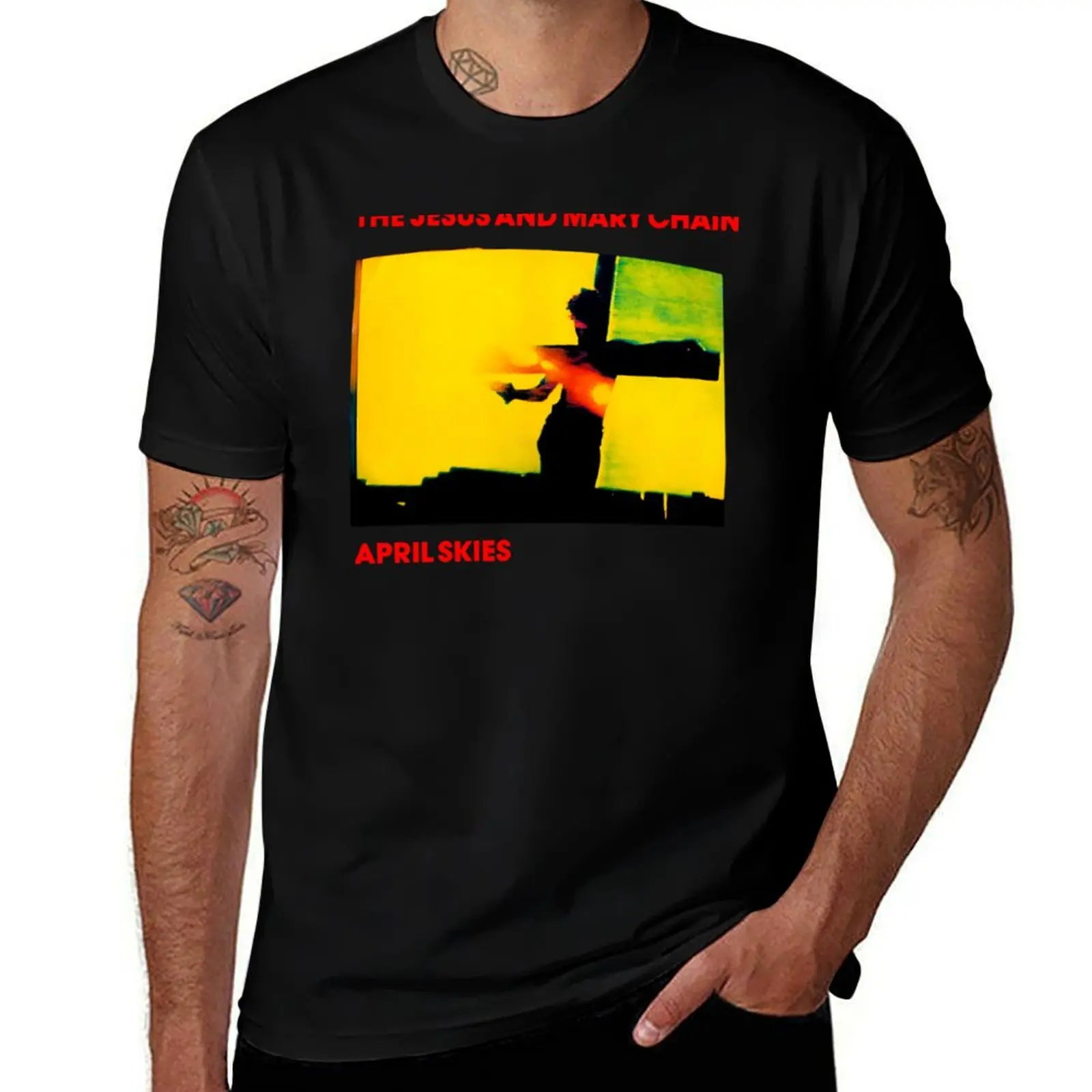 

April-Skies T-Shirt funny meme t-shirts cute tops gifts for boyfriend Men's t shirts