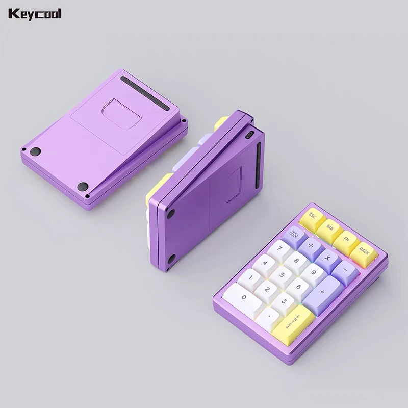 Keycool K21MAX Metal Mechanical Keyboard with ROG Nightmare Customized CNC The Tri-Mock PAD Digital Keyboard Hot Swap RGB