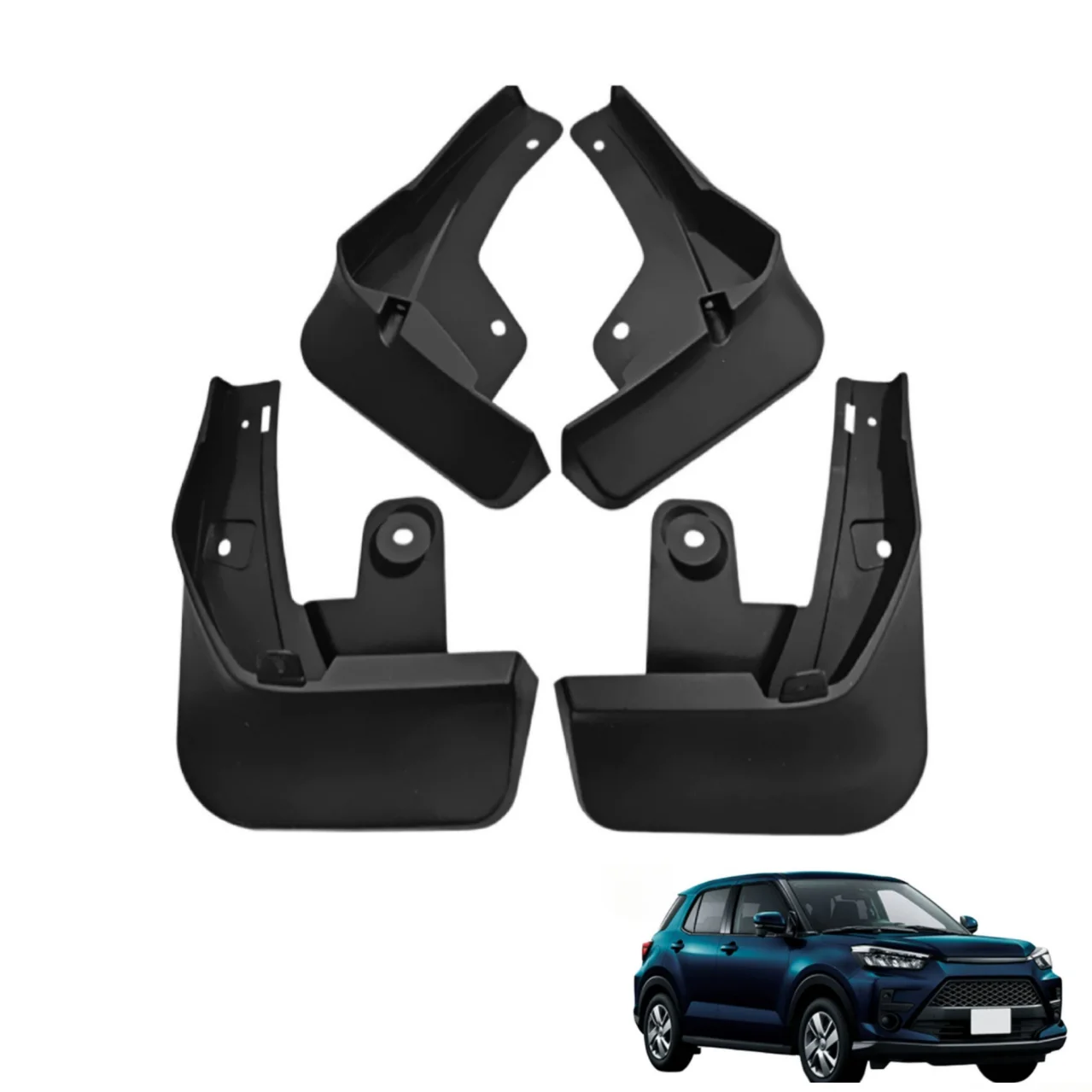 For Toyota Raize Rocky 2020 2021 PP Black Front Rear Fender Mudflaps Splash Guards Mudguards Mud Flaps Car Accessories