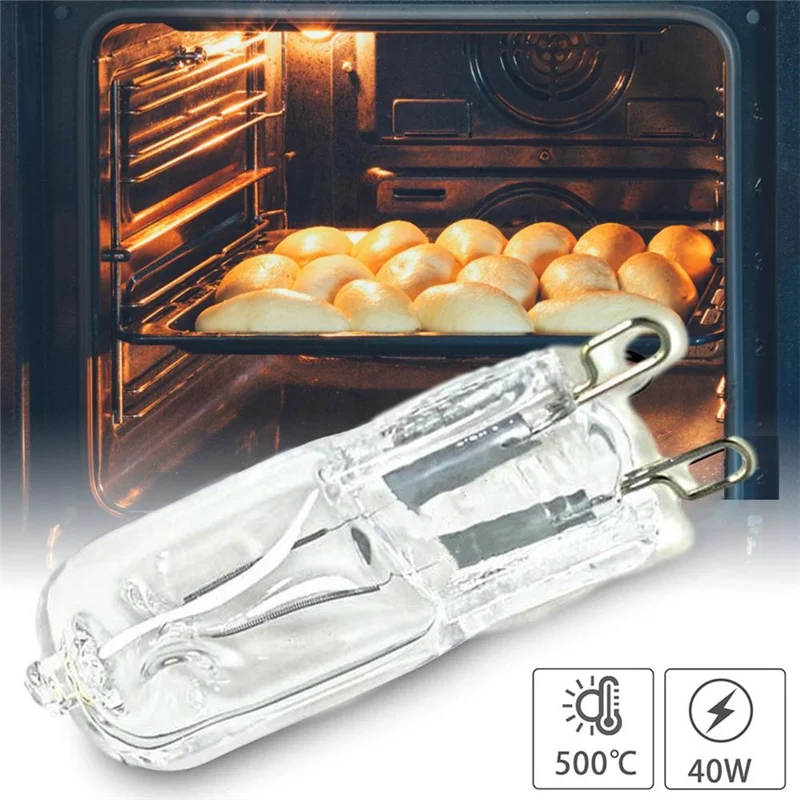 A44Z-G9 Oven Light High Temperature Resistant Durable Halogen Bulb Lamp For Refrigerators Ovens Fans 40W 500℃ Pin Bulb