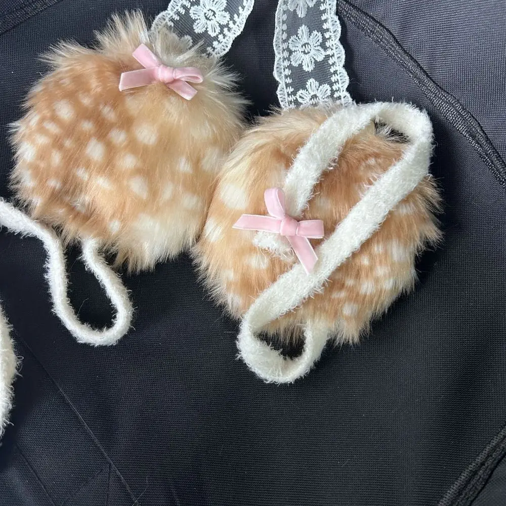 Soft Ear Cap Winter Earmuffs Lace Design Windproof Feature Cold Proof Earmuffs Lace Headband Foldable Ear Warmers Cold Weather