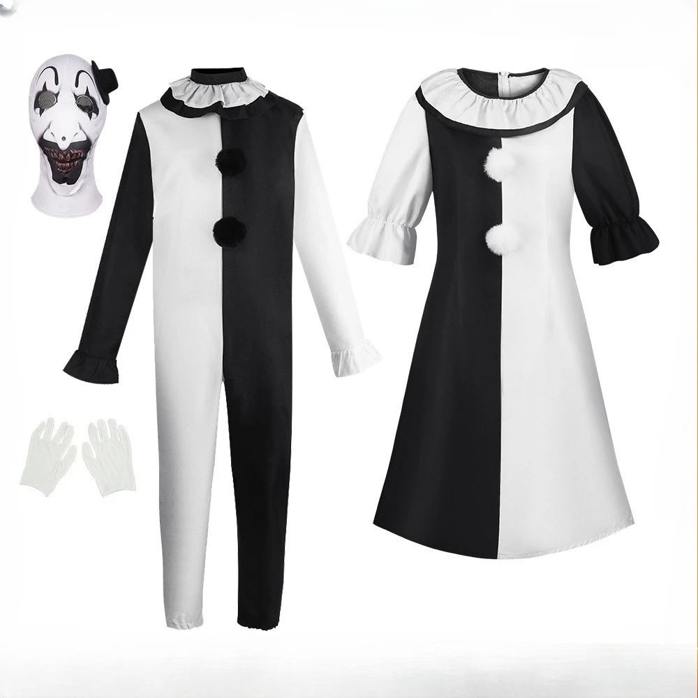 

Новинка 2025 года, костюм Джокера для взрослых и мужчин, комбинезон для женщин, нарядное платье для ролевых игр, карнавальные костюмы ужасов на Хэллоуин