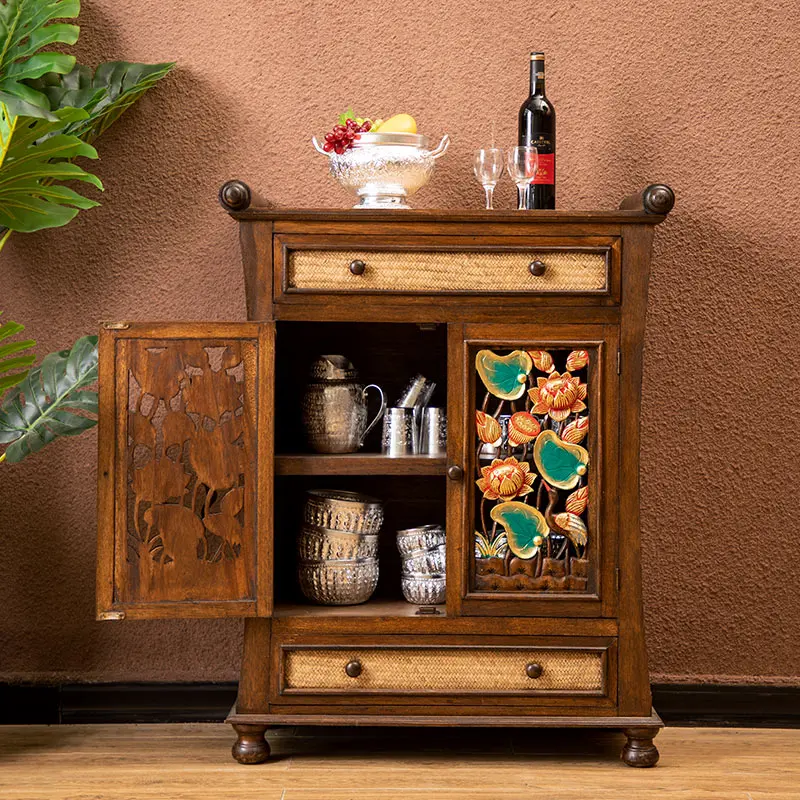 Southeast Asian style furniture restaurant carved hand-painted sideboard