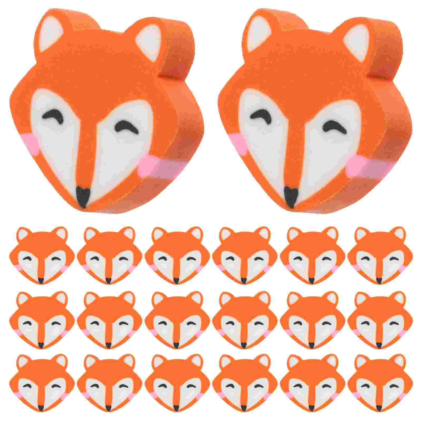 

50 Pcs Little Fox Eraser Reward Award Erasers Kawaii Fun Kids Mini Animal Painting Toddler