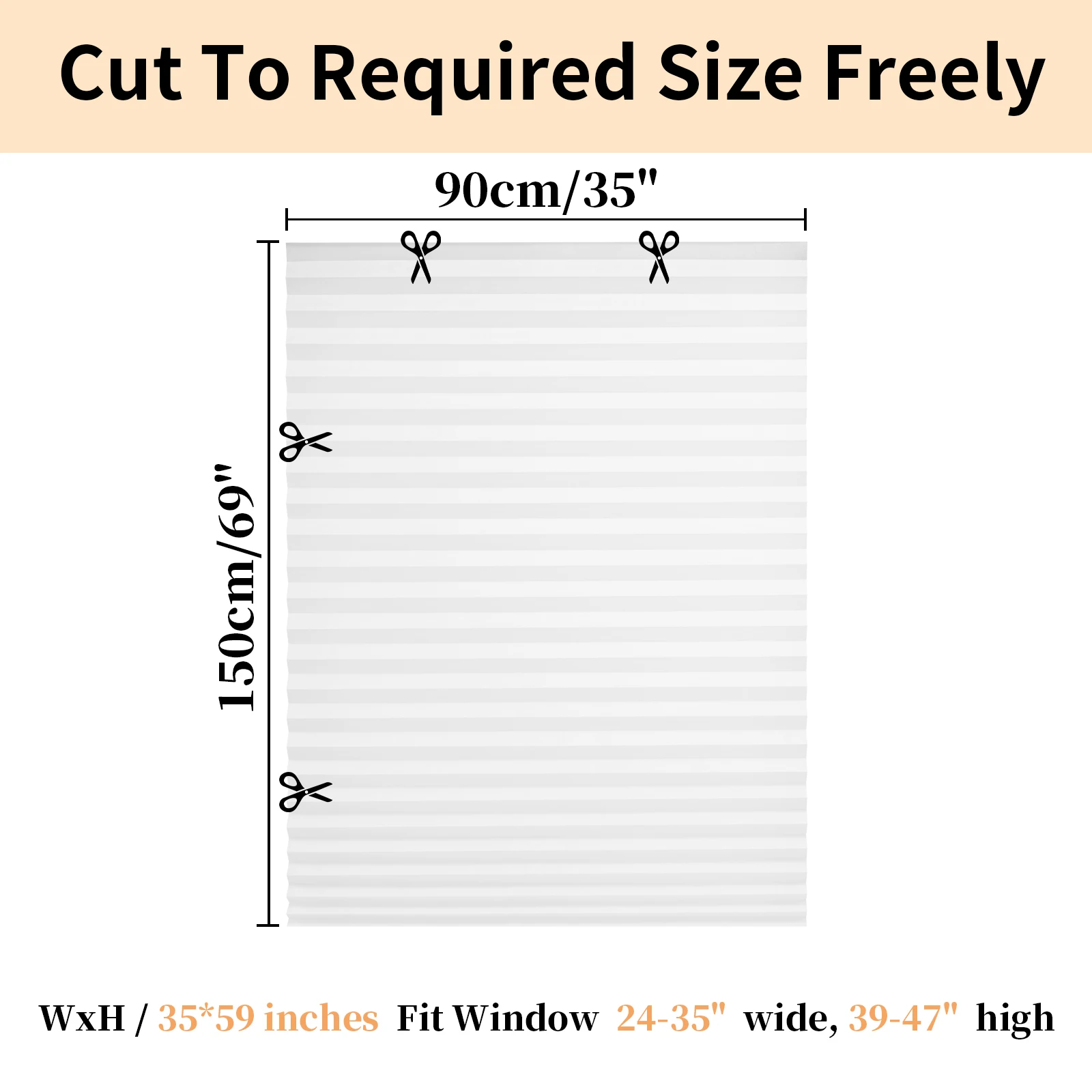 Window Blind Self Adhesive Pleated Blinds Cordless No Drill Light Filtering Bedoom Darkening Blackout Shades for Home Travel