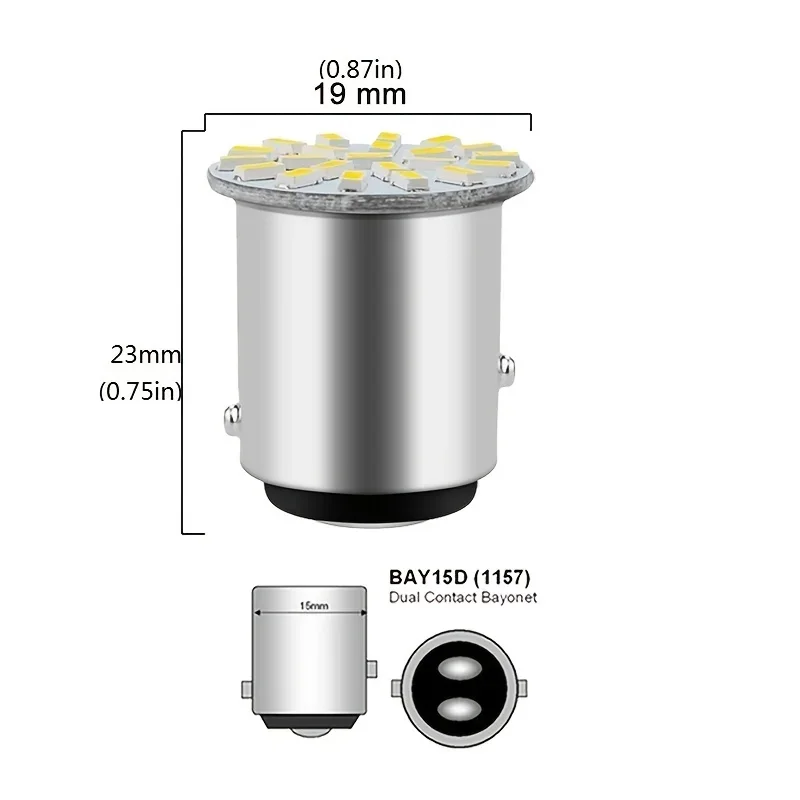 4/10pcs 12V 6000K White LED Bulbs for Truck 1156 BA15S R5W R10W 1157 BAY15D 3014 22 SMD Sidelight Running Lamp Daytime Turn Sign