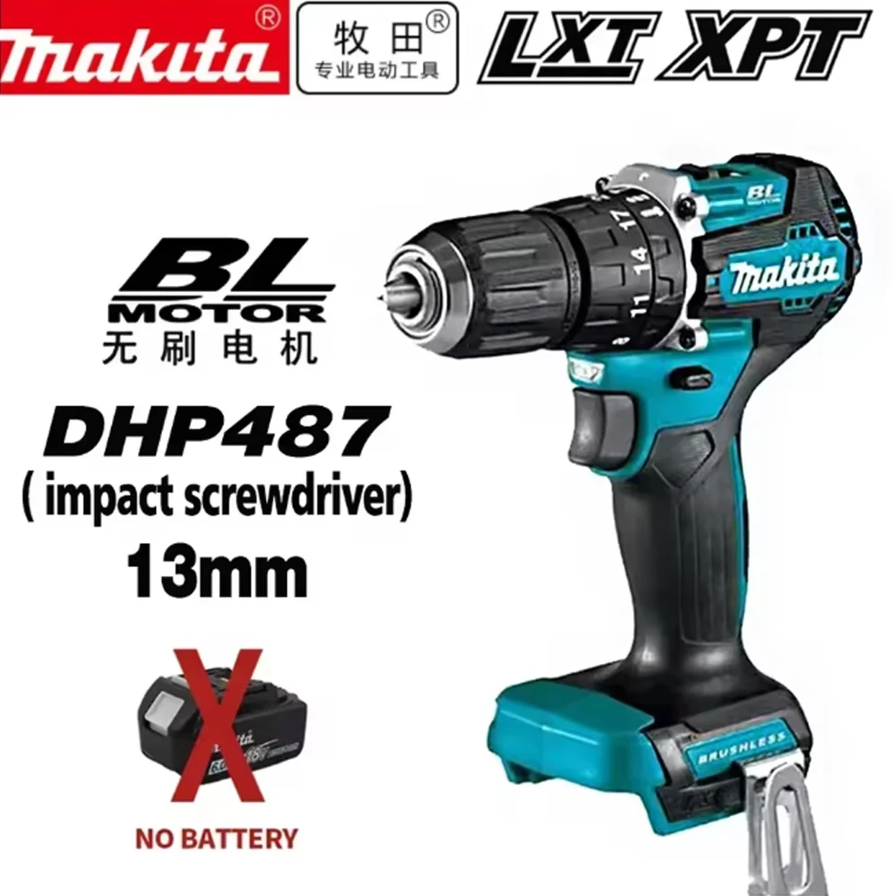 

Makita DHP487 Cordless Brushless Electric impact screwdriver Drill 2-Speed Metal Chuck Screwdriver Home DIY Tool For Makita✅