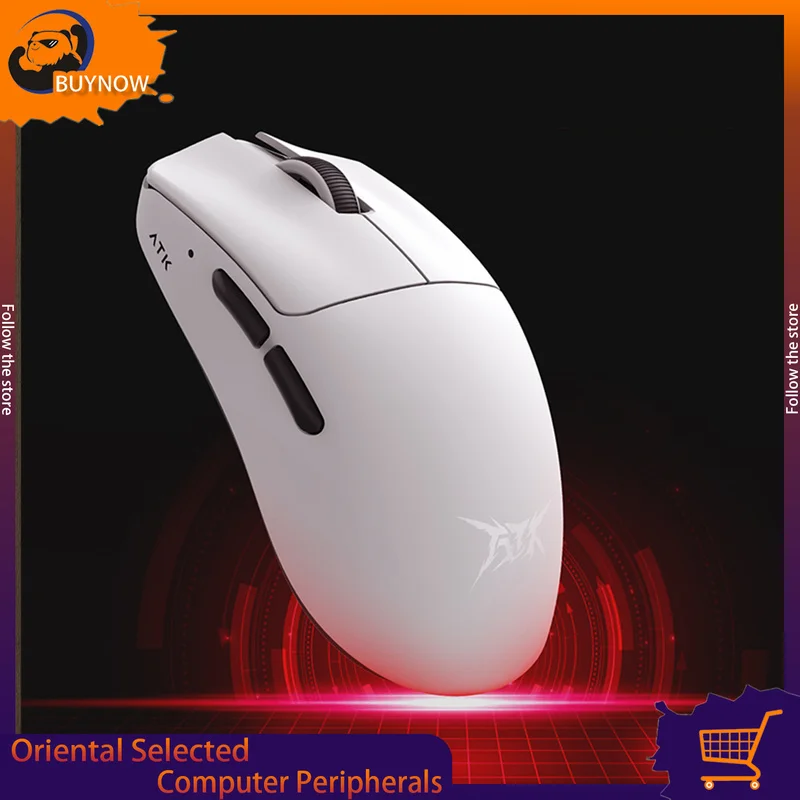 ATK Blazing Sky F1 Dual-Mode Mouse 30000dpi Professional Player Recommended Holeless Lightweight Gaming Esports Flag Rgonomics