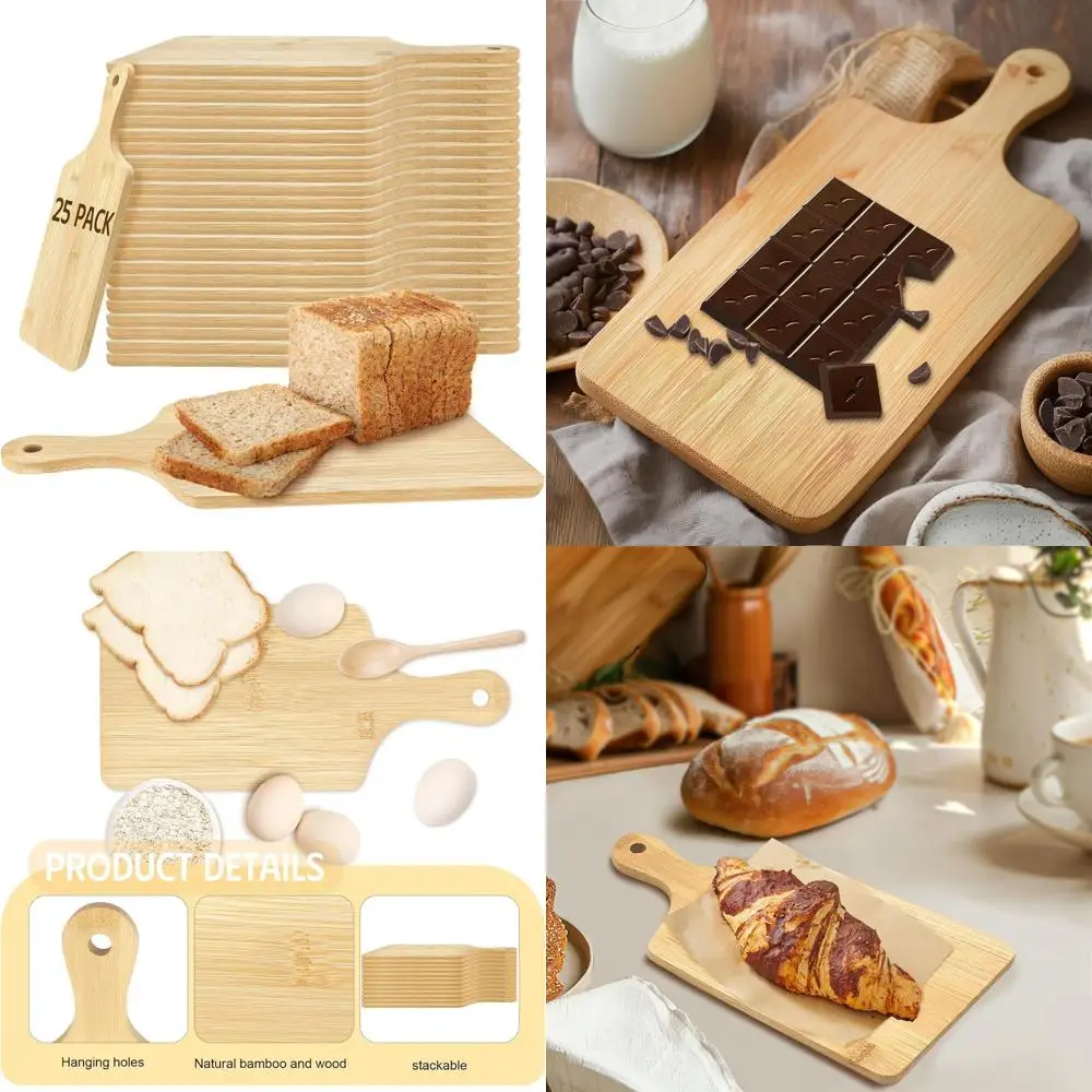 

11 x 5 Bamboo Cutting Boards - Set of 25 for Custom Engraving, Ideal for Mother's Day & Housewarming Gifts
