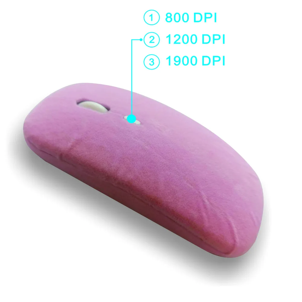 Velvetfabric Flannel Mouse Bluetooth Wireless Type-C Rechargeable Silent Dual-mode  Ergonomic Suitable for Laptop Computer