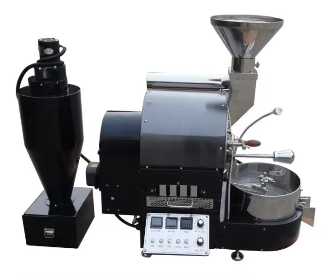custom made Automatic Coffee Bean Roasting Machine Auto  Gas Hot air Coffee Beans Rotary Drum Roaster for Sale