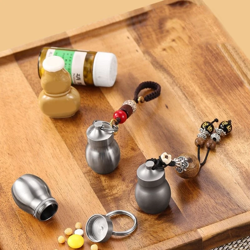 

Watertight Pills Carry Box Storage Bottle Pills Holder Container Keychain Box Pills Box Pills Case Box