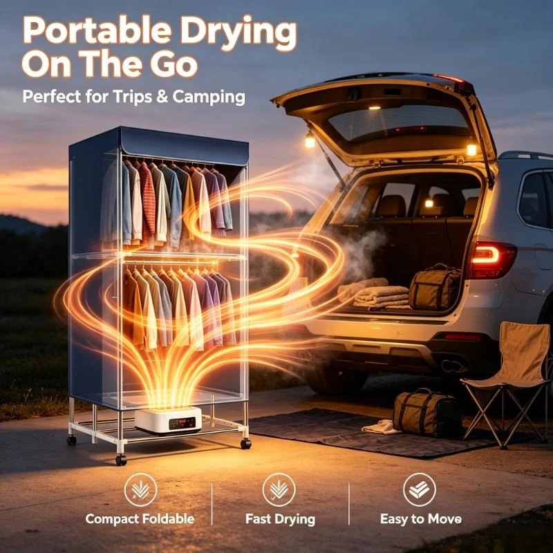 

Foldable Clothes Dryer Machine Large Capacity Portable Mini Garment Dryer with Negative Ion Fast Drying for Home Dorm Baby Use