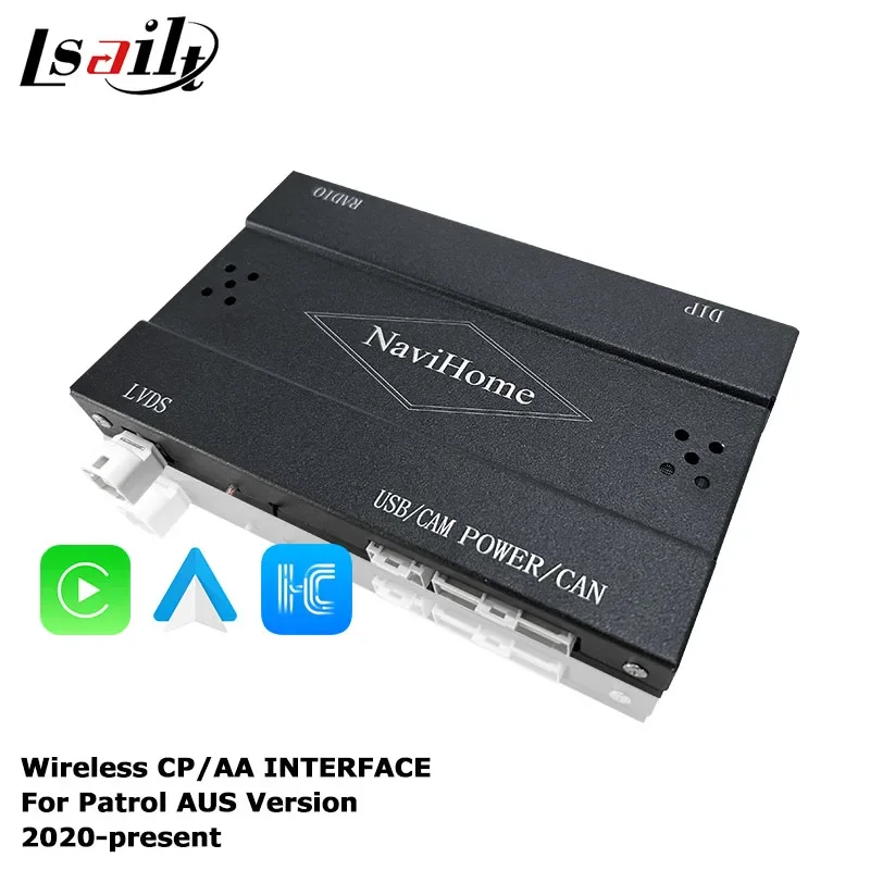 Lsailt Wireless Car Play Interfaccia Android automatica per Nissan Patrol 2020-Presente versione australiana... con collegamento a specchio, navigazione