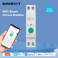Tuya WiFi MCB Smart Circuit Breaker 1P+N 63A Switch Energy Metering Timer  Voice Remote Control Support Alexa Google Home