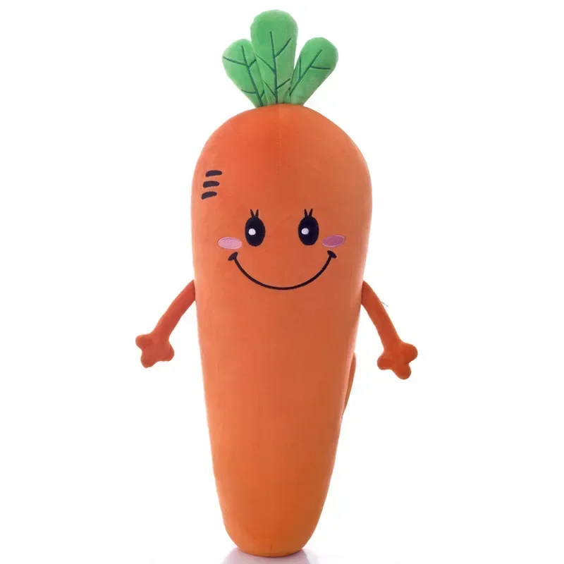 70-100cm Lovely Smile Carrot creative pillow cushion plush fruit vegetables food Anti-stress soft girl hobby Children toy gift