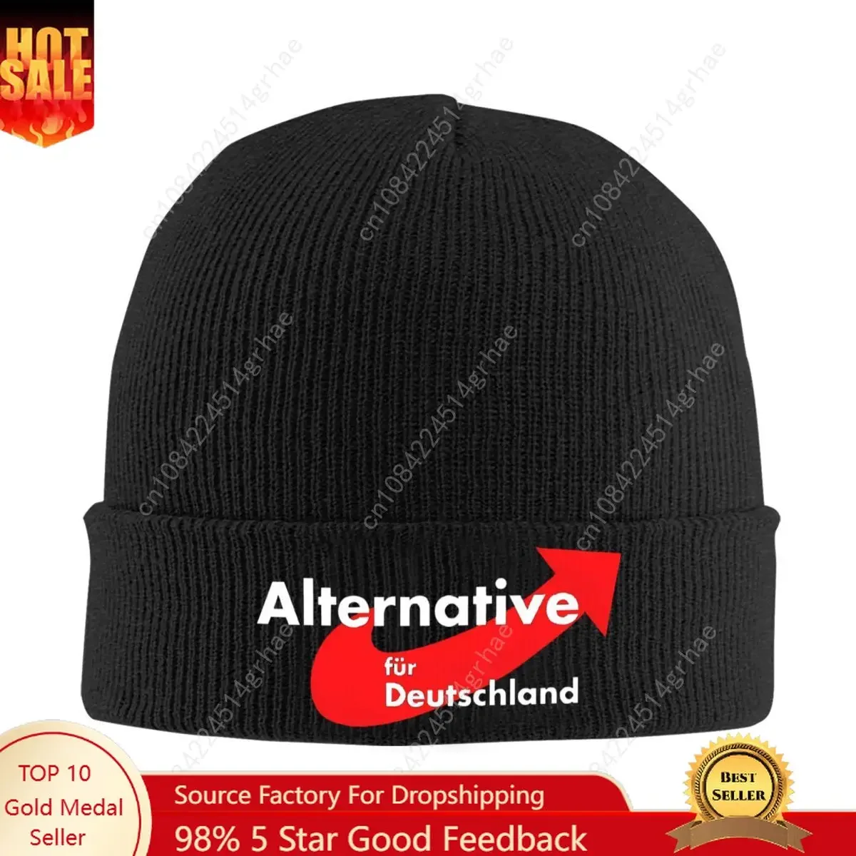 

Afd Alternative Logo Hat Autumn Winter Beanies Warm Cap Men Women Knitted Hat