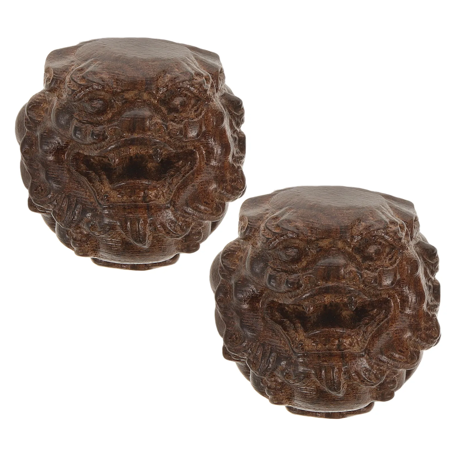 

2Pcs Wooden Hand Balls Massage Fitness Equipment Portable Health Balls for Hand Training Outdoor Wood Ball Lion Head Smooth