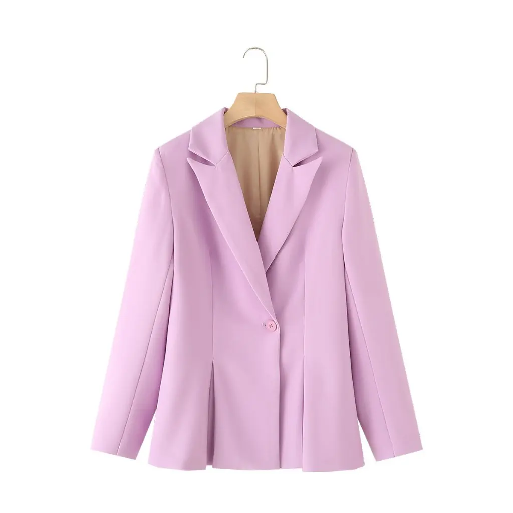 レディース スリム プリーツ ワンボタン スモールスーツジャケット 秋冬ファッション 欧米風 個性派服
