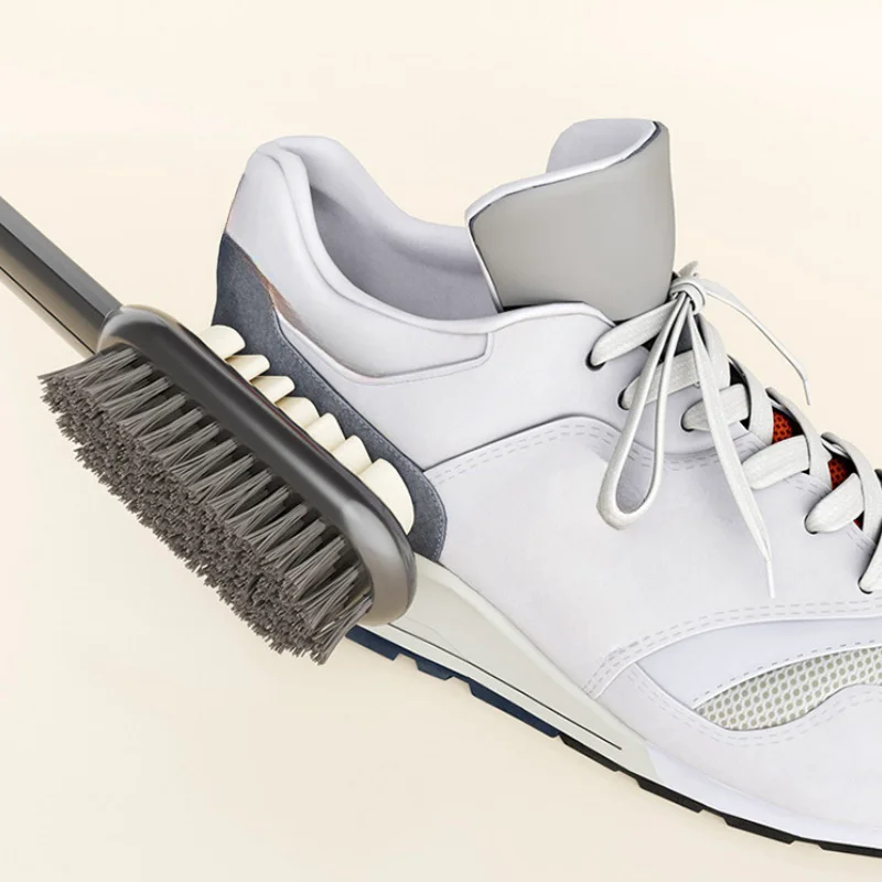 

Двусторонняя замшевая щетка с длинной ручкой, щетка для чистки обуви, очиститель для обуви, пятно от пыли, очиститель для ботинок, резиновая щетка для удаления пятен