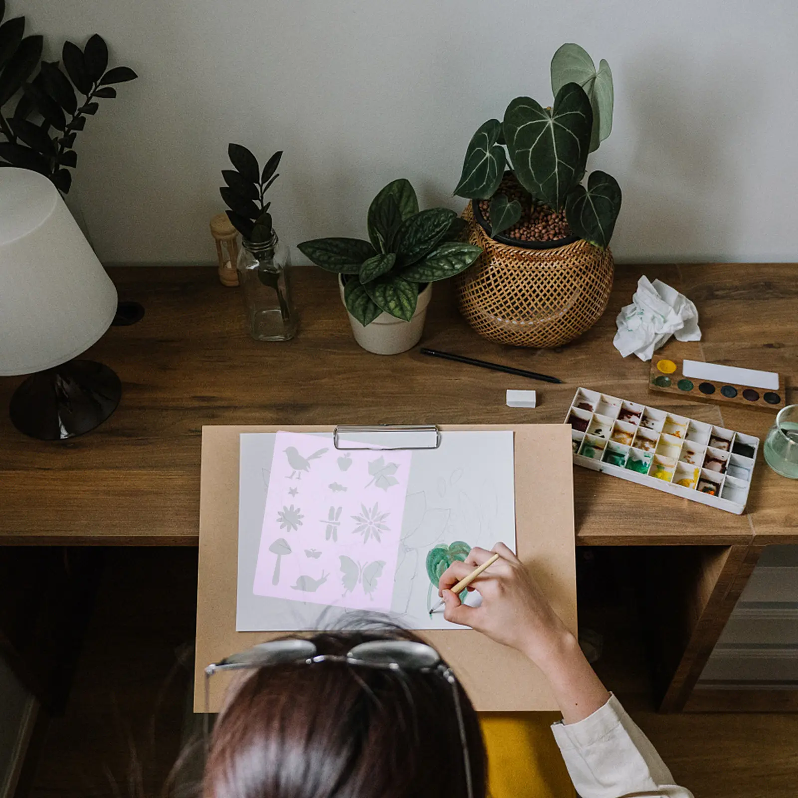 14Pcs Drawing Painting Stencils Templates Reusable Versatile DIY Craft Scrapbook Wall Fabric Furniture Decoration